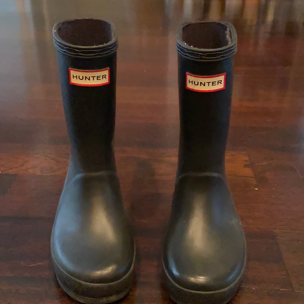 Kids Black Hunter Boots, toddler size 11